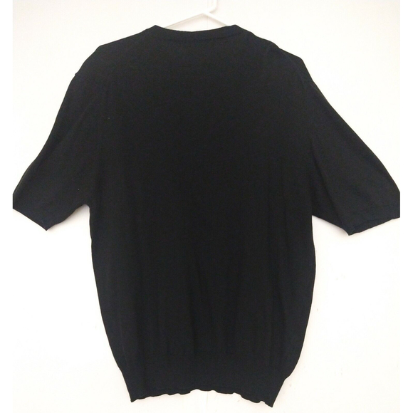 Raffi Linea Uomo Mens Short Sleeve Black Sweater Modal Made In Italy NWT SZ M - Picture 5 of 9